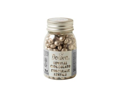 Cukrové zdobení Decora Mini Lentilky stříbrné, 80g