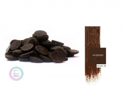 Hořká čokoláda Arabesque Noir 58%, 500g