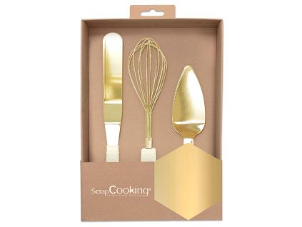 SCRAPCOOKING2022 SC1141 SCRAPCOOKING GOLDEN SPATULA WHISK CAKE SERVER JPG