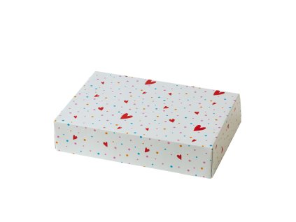 Krabice na dezerty 23x16x5cm, Srdíčka Decora