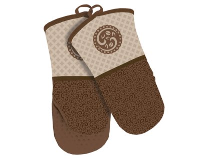 Kuchyňská rukavice se silikonovou dlaní Hnědá, 1ks