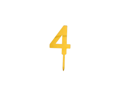 Plastové zlaté číslo 4
