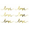 Dekorační nápis Love zlatý 6ks