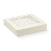 Krabička na pralinky bílá kůže 160x160x30mm