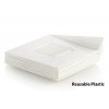 Dekorační podložka čtverec bílý 8,3cm Silikomart, 25ks