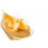 88980853 advocaat egg liqueur splashing isolated on white background clipping path included