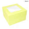 cake craft group pastel yellow cake box with window p10858 31905 image