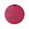 Cedulka kulatá "Všechno nejlepší II." růžová