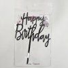 Plastový zápich Happy Birthday, černý