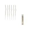 Svíčky Curly LKstore stříbrné 10cm, 6ks