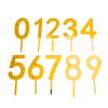 Sada plastových zlatých čísel 0-9, 10ks