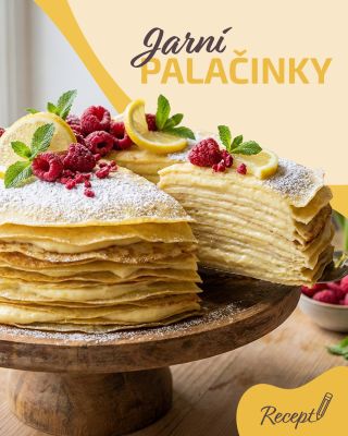 Jarní sladké pokušení! Rozmazlete své chuťové pohárky: 🍋 Nadýchaný palačinkový dort s osvěžujícím citrusovým krémem pro...