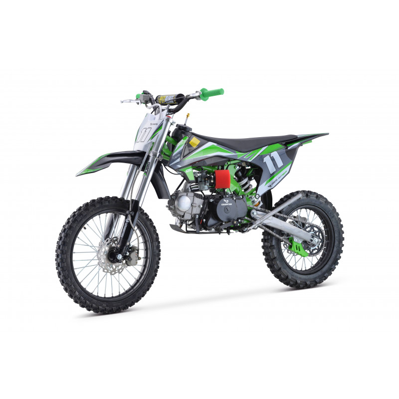 Dětská benzínová motorka Pitbike Leramotors Shark 125ccm E-Start 4T 17/14 Zelená
