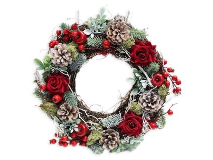 7576736B 6B5E5A5A5A5A5A6C606C606D venec ruze sisky vanocni 34cm