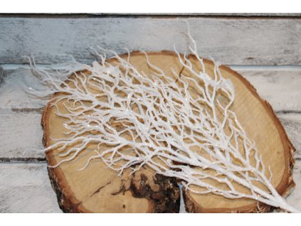 Bílá větvička s glitry 50 cm