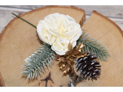 Větvička anglická růže se šiškou