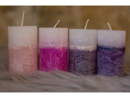 Adventní svíčky  s třpytkami