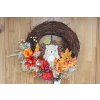Podzimní proutěný věnec s dekoracemi a ježkem 40 cm