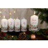 Adventní svíčky malované s čísly + svíčka “Šťastné a veselé”