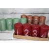 Ručně vyráběné adventní svíčky s čísly 1–4
