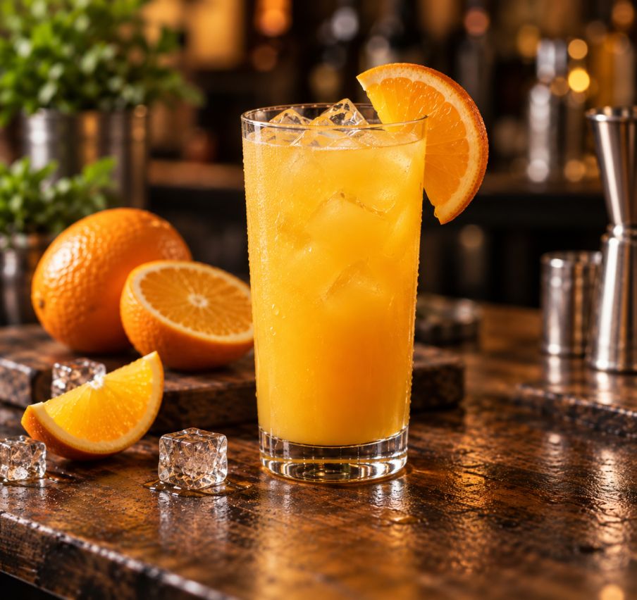 Screwdriver – drink s vodkou, pomerančovým džusem a ledem