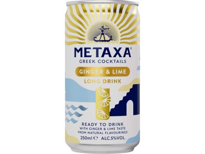Metaxa GINGER lime 5% RTD 0,25l PLECH