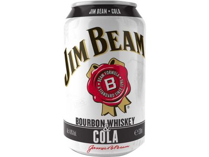 Jim Beam Kentucky Bourbon Whiskey&Cola RTD 4,6% 0,33l PLECH