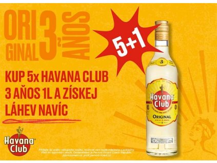 Havana rum Club Anejo 3YO 40% 6 x 1l (5+1 ZDARMA)