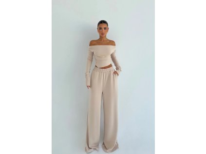 beige trouser suit 18140