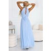 662 1 elegancka sukienka wieczorowa maxi halter z tiulem i wiazaniem w talii blekitna 20693