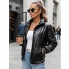 1450799 2 damska cerna prosivana bomber bunda glamcix velikost s
