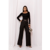 Spodnie satynowe DIVA Czarny 2