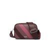 Pruhovaná crossbody kabelka na zips