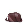 Pruhovaná crossbody kabelka na zips