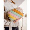 Pruhovaná crossbody kabelka na zips