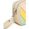 Pruhovaná crossbody kabelka na zips