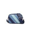 Pruhovaná crossbody kabelka na zips