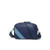 Pruhovaná crossbody kabelka na zips