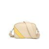 Pruhovaná crossbody kabelka na zips