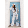 Komplet lniany MIA Floria Blue 1