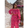 Komplet lniany MIA Floria Pink 3