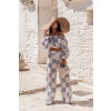 Komplet lniany MIA Ricamo blue 1