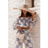 Komplet lniany MIA Ricamo blue 3