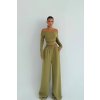 khaki trouser suit 18143