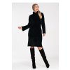 Svetrové šaty s rolákom