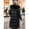 1448057 1 cerna damska dlouha prosivana bunda winteract velikost s