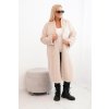 slo pl Damsky kabat Plus Size z viskozy bez zapinania s vreckami bezovy 35321 1