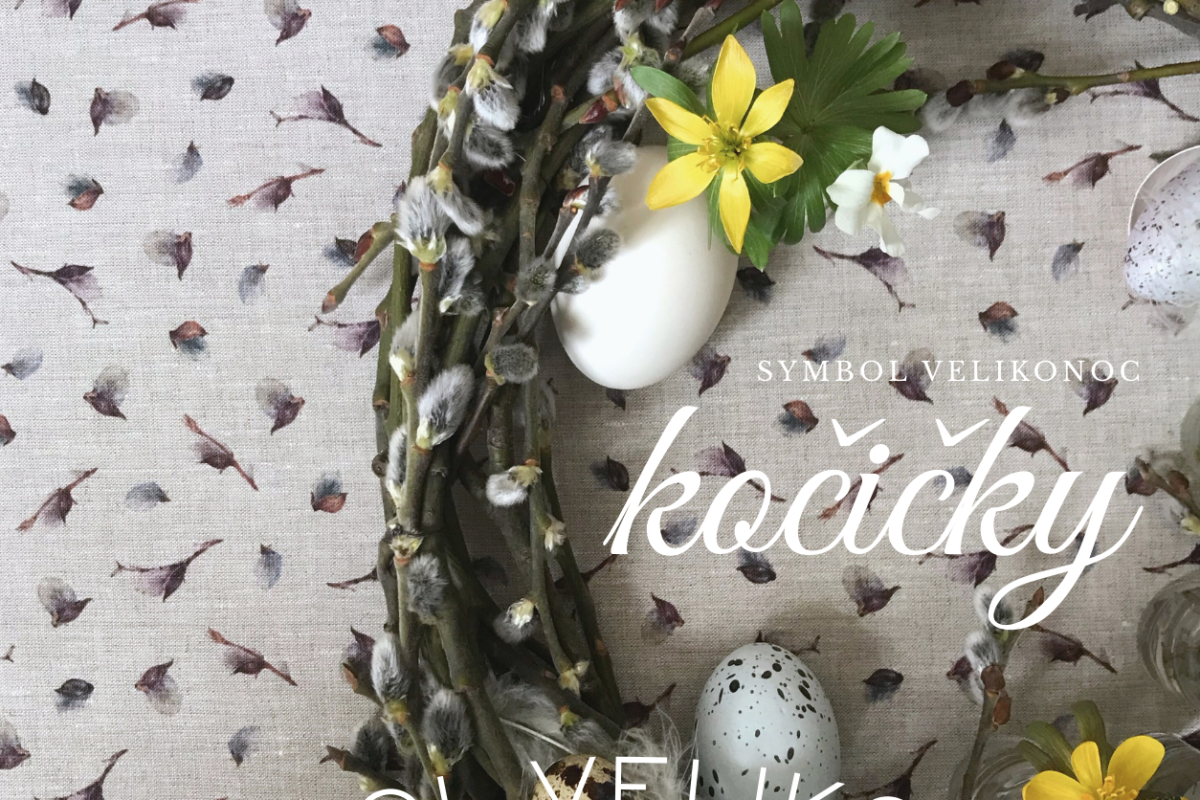 100% len jarní velikonoční lněné kočičky