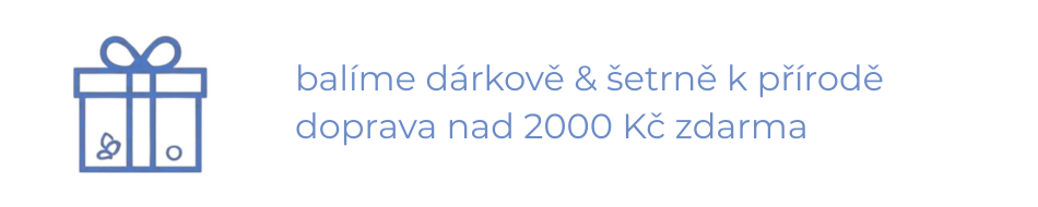 balíme dárkově, dopravu máme zdarma nad 2000 korun