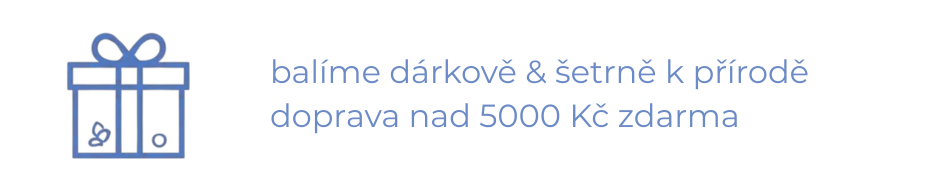 balíme dárkově, dopravu máme zdarma nad 2000 korun
